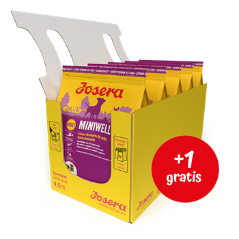 JOSERA Miniwell 4x900g + JOSERA Miniwell 900g GRATIS!