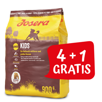 JOSERA Kids 4x900g + JOSERA Kids 900g GRATIS!