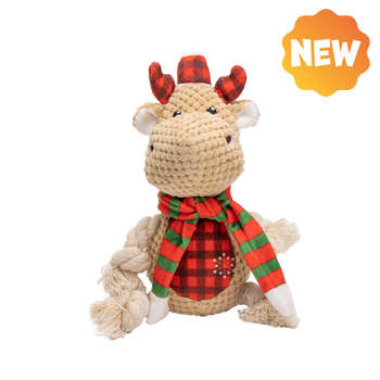 UNIQ PETS ΠΛΟΥΣΙΟ ΠΑΙΧΝΙΔΙ ΓΙΑ ΣΚΥΛΟΥΣ SQUEAKIES rudolf με σφυρίχτρα 27x12x12cm