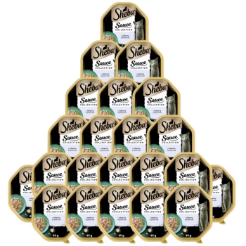 SHEBA Sauce Collection tray 22x85g - υγρή πλήρης τροφή για ενήλικες γάτες, τεμάχια με μοσχάρι, σε σάλτσα