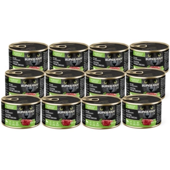 DOLINA NOTECI Super Rafi Γάτα P&F με κυνήγι και καρδιές κοτόπουλου 12x185g