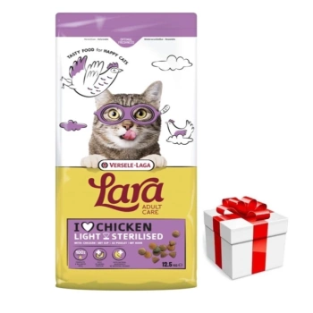 Versele-Laga Lara Adult Light Sterilized 12,5kg - τροφή για στειρωμένες γάτες + μια δωρεάν έκπληξη για τη γάτα