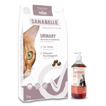BOSCH Sanabelle Ουροποιητικό 8kg + Λάδι Σολομού Lab-V 100% Για Σκύλους και Γάτες Όλων των Ηλικιών