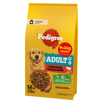 Pedigree - Βόειο κρέας με λαχανικά 12kg (9+3Kg) Ξηρά τροφή