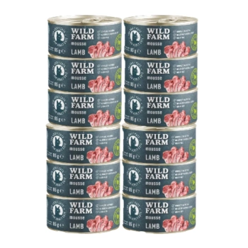 WILD FARM Mousse Lamb 12x85g - μους χωρίς σιτηρά για γάτες