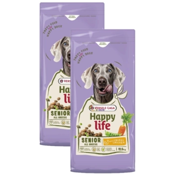 VERSELE-LAGA Happy Senior με Κοτόπουλο 2x12,5kg - τροφή για ηλικιωμένους σκύλους με κοτόπουλο