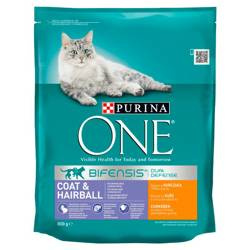 Purina One Cat Coat & Hairball Chicken Τροφή για γάτες 800g