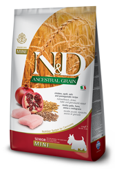 Farmina N&D Ancestral Grain Canine Senior Mini Chicken & Pomegranate 2.5kg