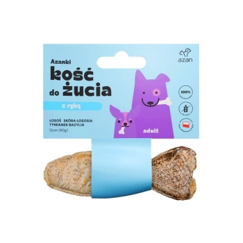 AZANKI Μασώμενο κόκαλο με σολομό σε δέρμα σολομού με θυμάρι 12 εκ.