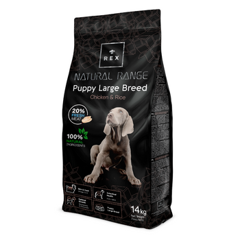 Rex Natural Range Puppy Μεγάλης Φυλής Κοτόπουλο &amp; Ρύζι 14kg