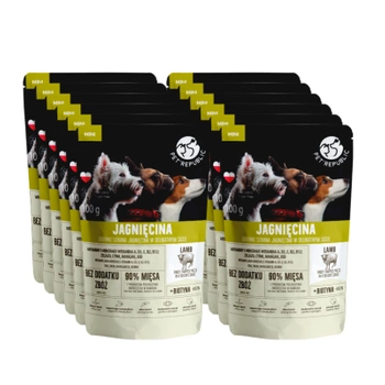 PetRepublic Μίνι Ψιλοκομμένα Κομμάτια σε Λεπτή Σάλτσα Αρνί 12x100g (6+6 Gratis)