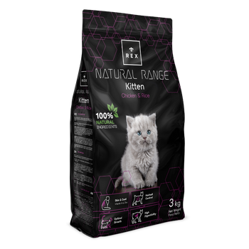 Rex Natural Range Kitten Κοτόπουλο &amp; Ρύζι 3kg