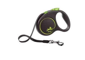 Flexi Leash Black Design S Tape 5m έως 15kg Πράσινο