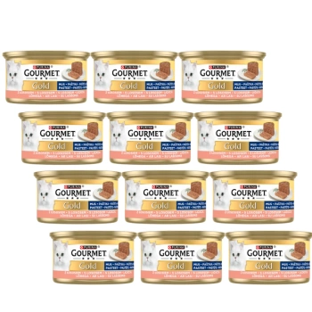 Purina Gourmet Gold μους με σολομό 12x85g