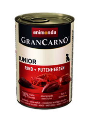 Animonda GranCarno Junior Μοσχάρι + Καρδιές γαλοπούλας 400g