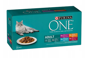 Purina One Φάκελοι για ενήλικες γάτες MIX γεύσεις σε σάλτσα 40x85g