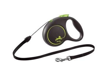 Flexi Leash Black Design M σχοινί 5m έως 20kg Πράσινο