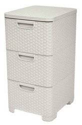 Ράφι με συρτάρια σε στυλ Curver Cream 42l