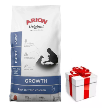 ARION Original Growth Chicken Puppy Large 12kg + ΈΚΠΛΗΞΗ ΓΙΑ ΤΟ ΣΚΎΛΟ ΣΑΣ