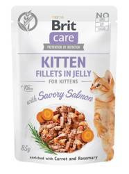 Brit Care Cat Pouch Φιλέτα γατών σε σάλτσα σολομού εμπλουτισμένα με καρότα και δεντρολίβανο 10x85g