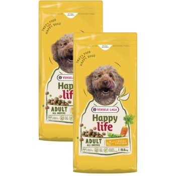 VERSELE-LAGA Happy Life Adult με Κοτόπουλο 2x12,5kg - τροφή για ενήλικα σκυλιά με κοτόπουλο