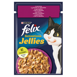 Felix Sensations Jellies Πάπια με σπανάκι σε ζελέ 85g