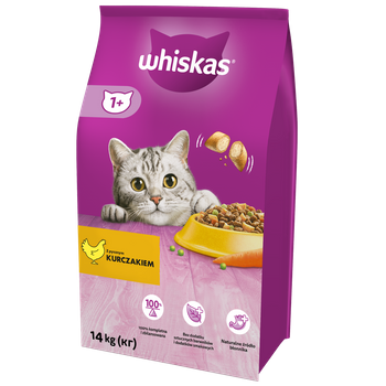 WHISKAS Ξηρή τροφή για γάτες 1+ με κοτόπουλο 14kg