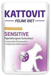 Kattovit Sensitive Κοτόπουλο με γαλοπούλα 85g