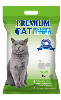 Premium Cat Clumping Bentonite Litter - Apple για γάτες 5L