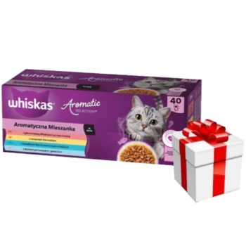 WHISKAS Adult σακουλάκια Αρωματική Μείξη 40 x 85 g - υγρή τροφή για γάτες + ΔΩΡΕΑΝ ΕΚΠΛΗΞΗ ΓΙΑ ΤΗ ΓΑΤΑ