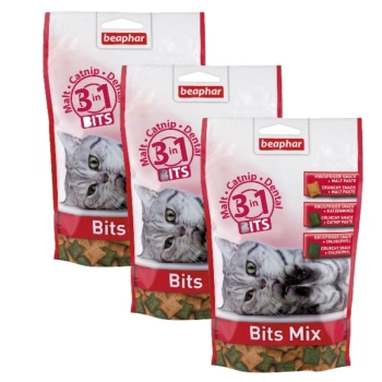 BITS MIX 3x150G - Λιχουδιές για γάτες 3 σε 1