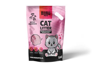 BUBU Pets Σιλικόνη μη-συσσωρευτική άμμος Micro Pink 7.2l