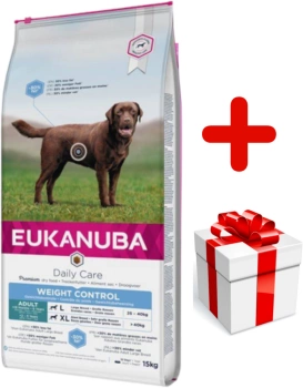 Eukanuba Adult Large Breed Weight Control Chicken 15kg + niespodzianka dla psa GRATIS!