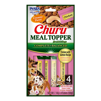 INABA Dog Meal Topper Κοτόπουλο με Σολομό Συνταγή 4x14 (56g)