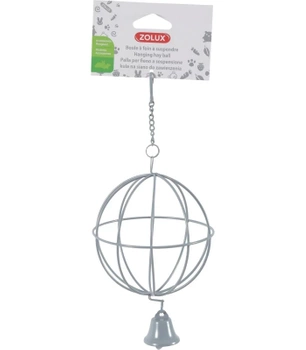 ZOLUX Μεταλλική μπάλα σανού για κρέμασμα 10 cm dia, χρώμα γκρι