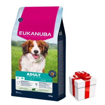 EUKANUBA Adult Small&Medium Breed Rich In Lamb & Rice 12kg + δωρεάν έκπληξη για σκύλους