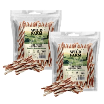 WILD FARM Σάντουιτς με αρνί και μπακαλιάρο 2x500g λιχουδιές για σκύλους