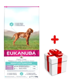 Eukanuba Daily Care Puppy Sensitive Digestion 12kg +δωρεάν έκπληξη για το σκύλο