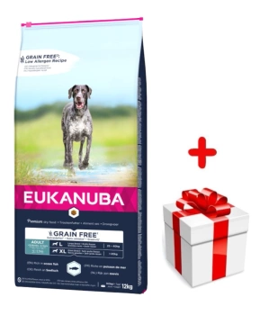 EUKANUBA Adult Large Grain Free 12kg + έκπληξη για το σκύλο σας ΔΩΡΕΑΝ!