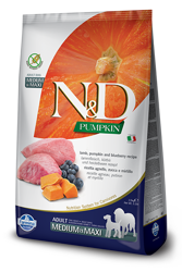 Farmina N&D Pumpkin Grain Free Canine Adult Medium&Maxi Lamb&Blueberry 2.5kg