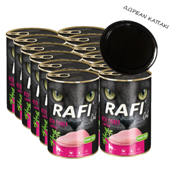 Dolina Noteci Rafi Cat Adult με γαλοπούλα 12x400g