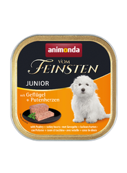 Animonda Dog Vom Feinsten Junior Καρδιές πουλερικών και γαλοπούλας 150g