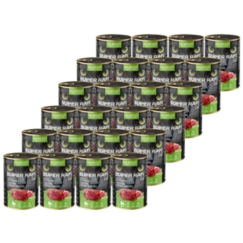 DOLINA NOTECI Super Rafi Γάτα P&F με κυνήγι και καρδιές κοτόπουλου 24x400g