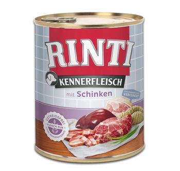 Rinti Kennerfleisch Schinken υγρή τροφή για σκύλους - ζαμπόν 12x800g
