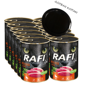 Dolina Noteci Rafi Cat Adult με πάπια 12x400g