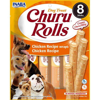 INABA Churu Rolls για σκύλους Κοτόπουλο 8x12g