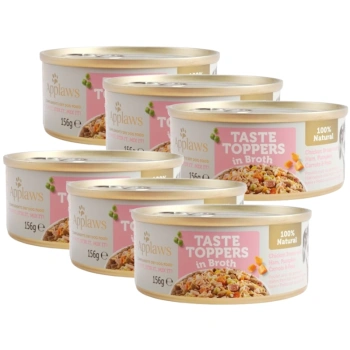 Applaws Taste Toppers Natural Wet Dog Food Κοτόπουλο με ζαμπόν και λαχανικά 6x156g