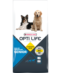 Versele-Laga Opti Life Senior Medium & Maxi Κοτόπουλο με ρύζι για μεσαίες και μεγάλες φυλές άνω των 7 ετών 12.5kg