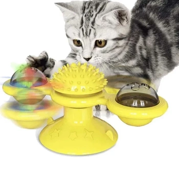 Διαδραστικό περιστρεφόμενο παιχνίδι για γάτες με catnip