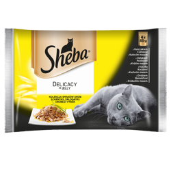 Sheba Sachet Delicacy σε ζελέ με γεύση πουλερικών 4x85g